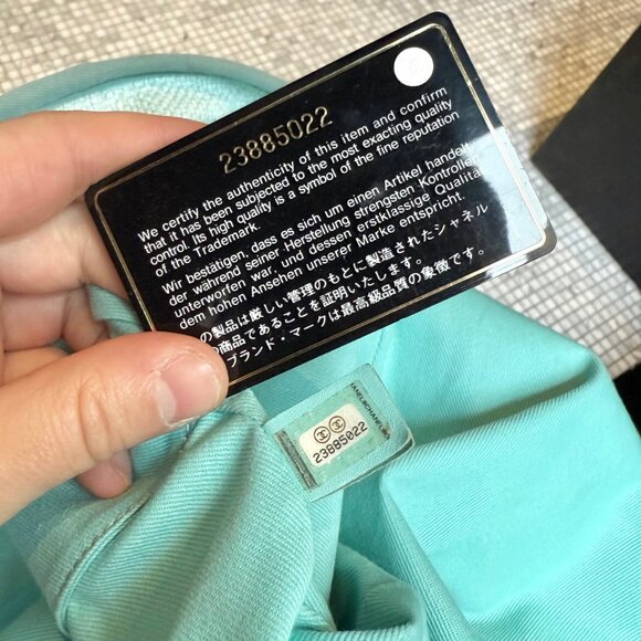 Chanel Turquoise Woven Straw Large Deauville Shopping Tote Bag - Picture 16 of 16